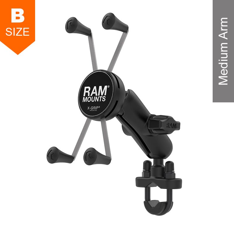 PROMOUNT - RAM U - Bolt Handlebar Rail X - Grip Large Phone Mount Kit 1" Ball - RAM - B - 149Z - UN10U