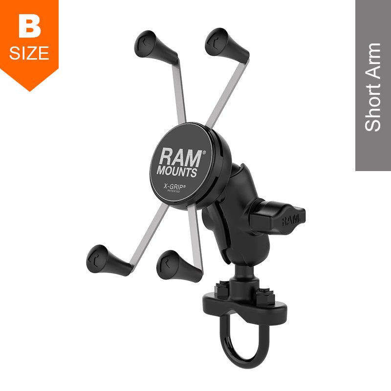 PROMOUNT - RAM U - Bolt Handlebar Rail X - Grip Large Phone Mount Kit 1" Ball - RAM - B - 149Z - A - UN10U