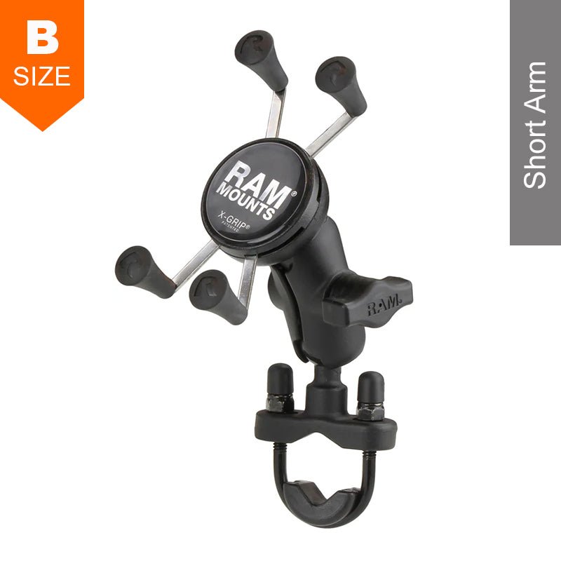 PROMOUNT - RAM U - Bolt Handlebar Rail X - Grip Phone Mount Kit 1" Ball - RAM - B - 149Z - A - UN7U