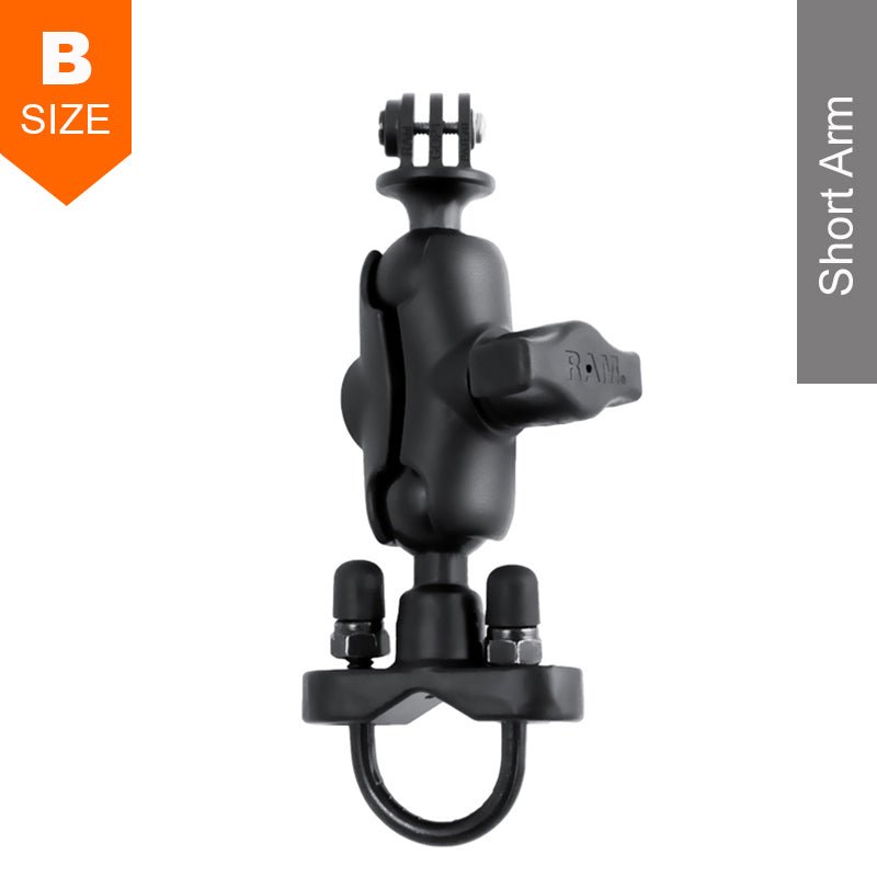 PROMOUNT - RAM U - Bolt Handlebar Short Arm GoPro Action Camera Mount Kit 1" Ball - RAM - B - 149Z - A - GOP1U