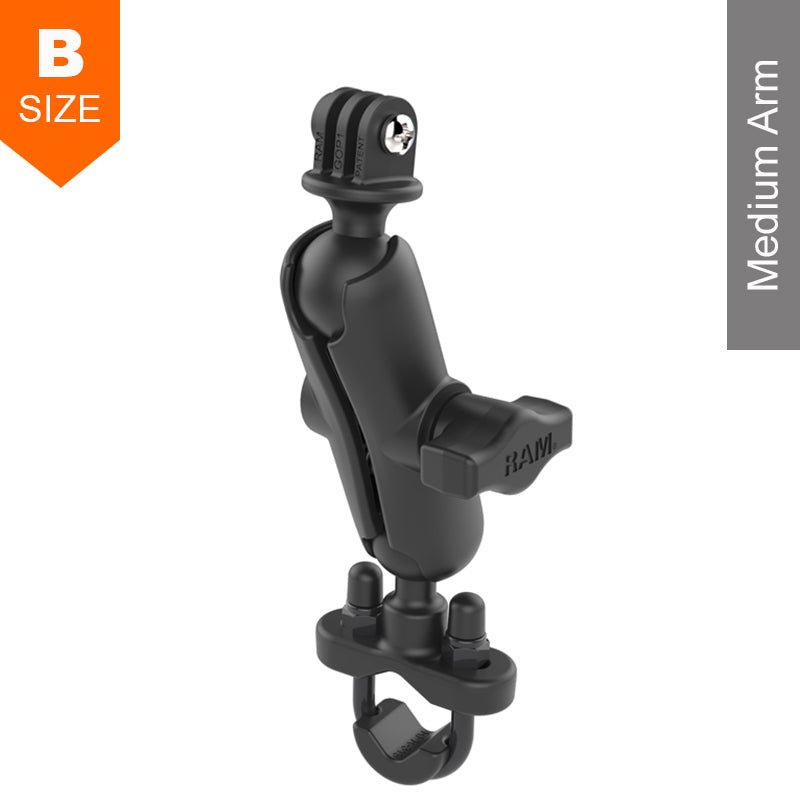 PROMOUNT - RAM U - Bolt Handlebar Short Arm GoPro Action Camera Mount Kit 1" Ball - RAM - B - 149Z - GOP1U