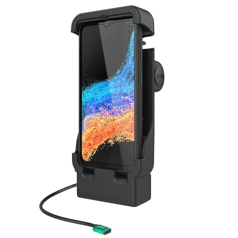 PROMOUNT-RAM USB-C Power Dock Samsung Galaxy XCover7 Pro & 6 Pro Without Case-RAM-HOL-V15-SAM84PU