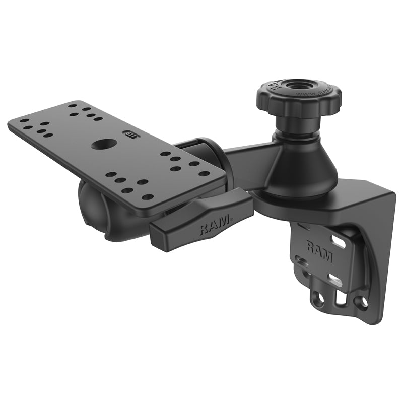 PROMOUNT - RAM Vertical Swing Arm Swivel Ball Mount with Marine Electronics Plate 1.5" Ball - RAM - 109VSB