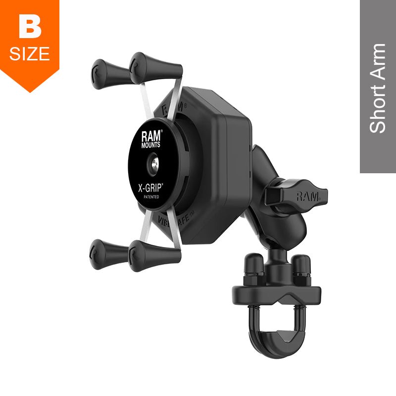 PROMOUNT - RAM Vibe - Safe 13mm - 32mm U - Bolt Handlebar X - Grip Phone Kit 1" Ball - RAM - B - 149Z - A - UN7 - 462