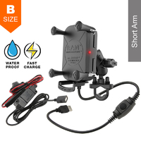 RAM Tough-Charge X-Grip Waterproof 15W Wireless Charging Handlebar U-Bolt Kit