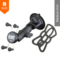 RAM Twist-Lock Suction Cup X-Grip Phone Kit 1" Ball
