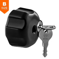 RAM Key Lock Knob with Brass Insert for B Size 1" Socket Arms