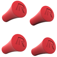 RAM X-Grip Red Rubber Post Caps 4-Pack