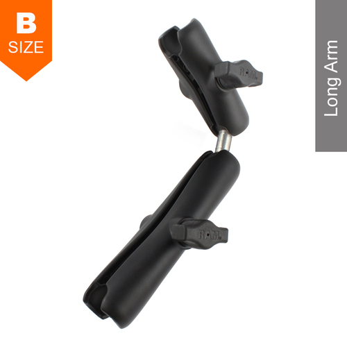 RAM Double Socket Arm with Dual Extension and Ball Adapter B Size