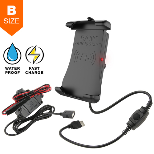 RAM Quick-Grip 15W Waterproof Wireless Charging Holder & Charger