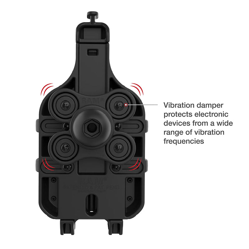 RAM Quick-Grip Pro Phone Holder with Vibration Damper 1" Ball