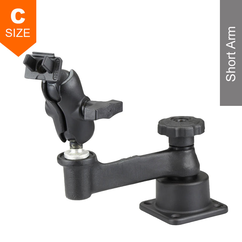 RAM Horizontal Swing Arm Kit with Quick Release Adapter for Lowrance Elite & Mark Series 1.5" Ball