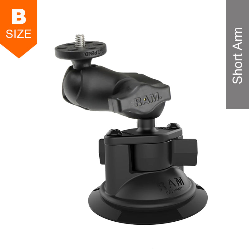 RAM Twist-Lock Suction Cup with 1/4"-20 Threaded Camera Adapter 1" Ball