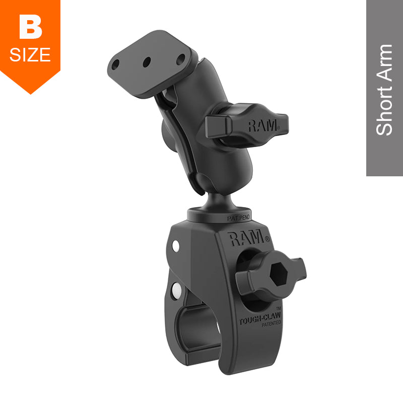 RAM Small Tough-Claw Diamond Base Mount Kit 1" Ball