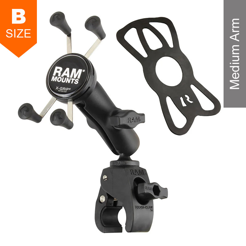 RAM Tough Claw 16-29mm Small Clamp X-Grip Phone Kit 1" Ball