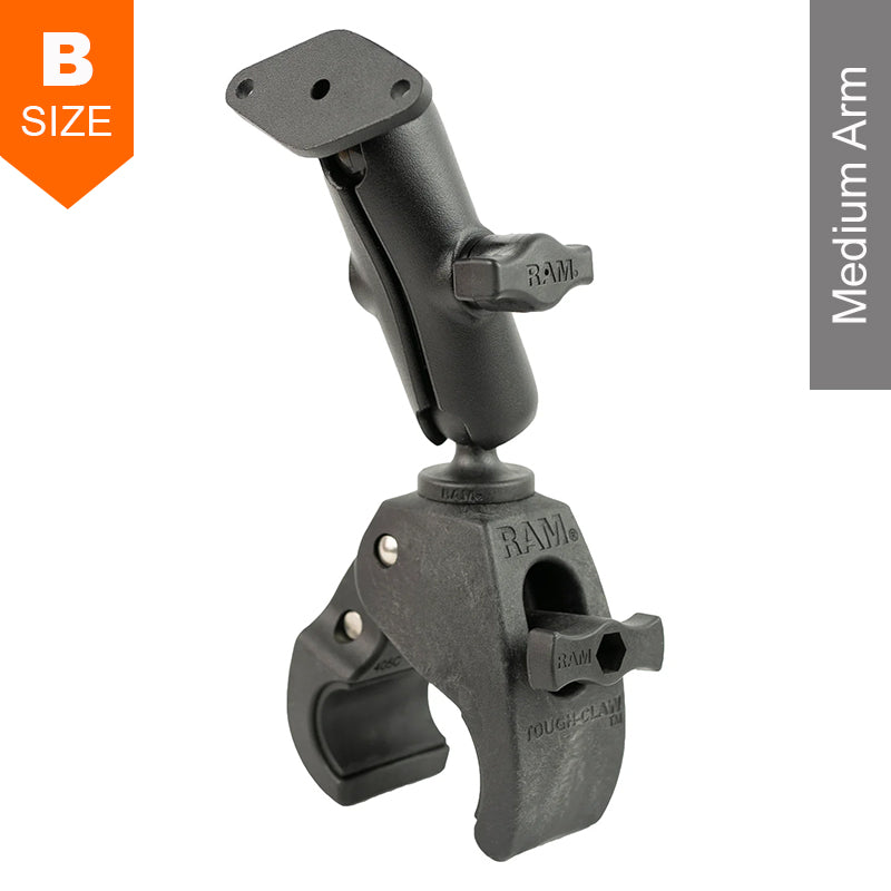 RAM 25-41mm Medium Tough-Claw Diamond Base Mount Kit 1" Ball