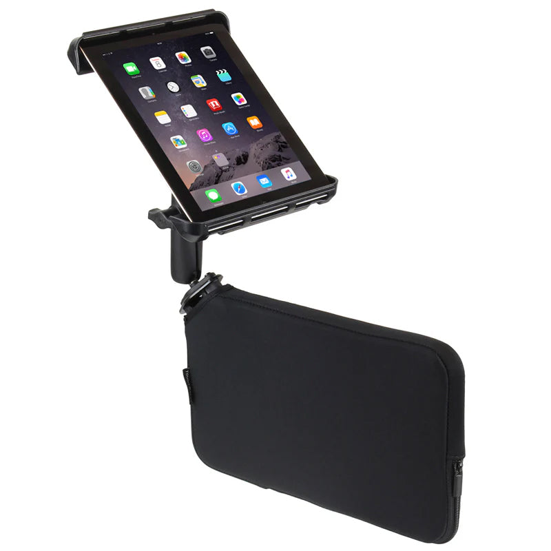 RAM Tough-Wedge Seat Mount Tab-Tite Holder for 10" - 11" Tablets Kit 1" Ball