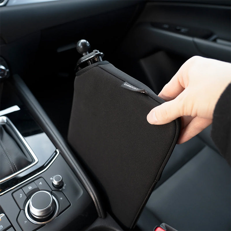 RAM Tough-Wedge Seat Mount Tab-Tite Holder for 10" - 11" Tablets Kit 1" Ball