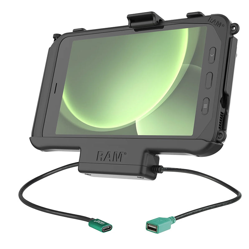 RAM EZ-Roll'r Dock USB-C Power & USB-A Data Samsung Tab Active5 & Active3