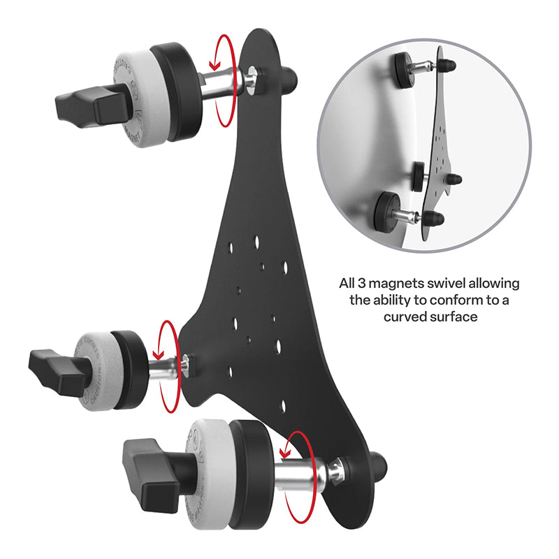 RAM Tough-Mag 48mm 3-Point Pivoting Magnetic Mounting Base