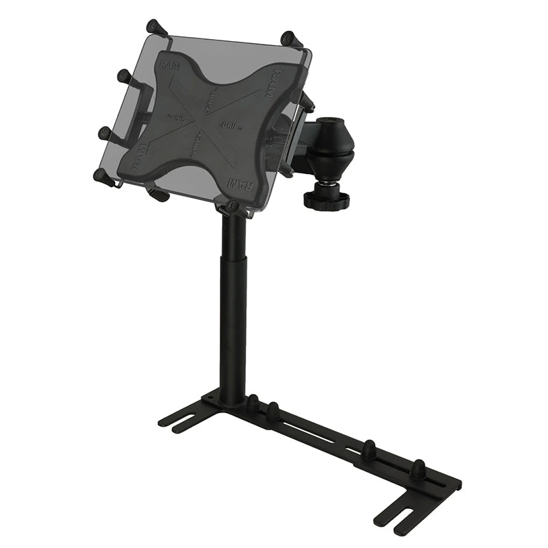 RAM X-Grip 12"-13" Tablet No-Drill Universal Seat Rail Mount Kit 1.5" Ball
