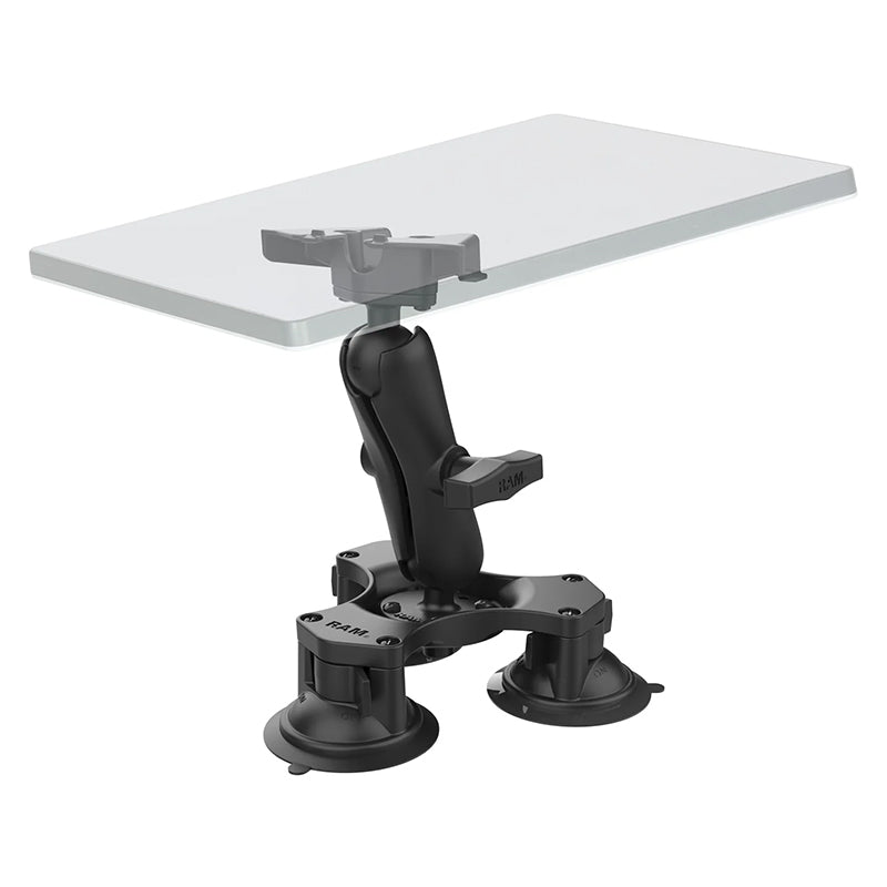 RAM Starlink Mini Heavy Duty Twist-Lock Triple Suction Medium Arm Mount Kit 1.5" Ball