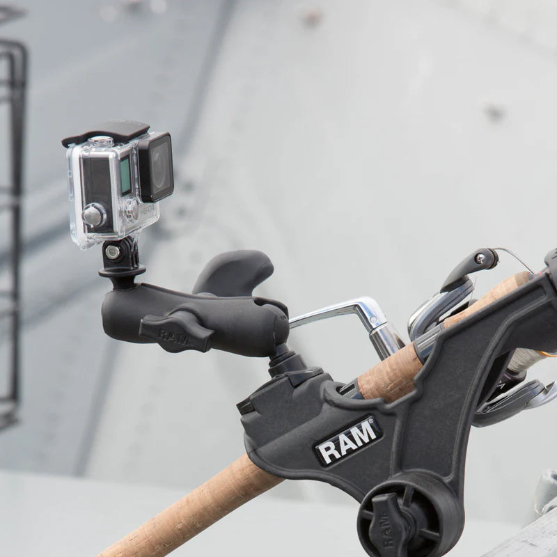RAM ROD JR Fishing Rod Holder with Dual T-Bolt Track Base