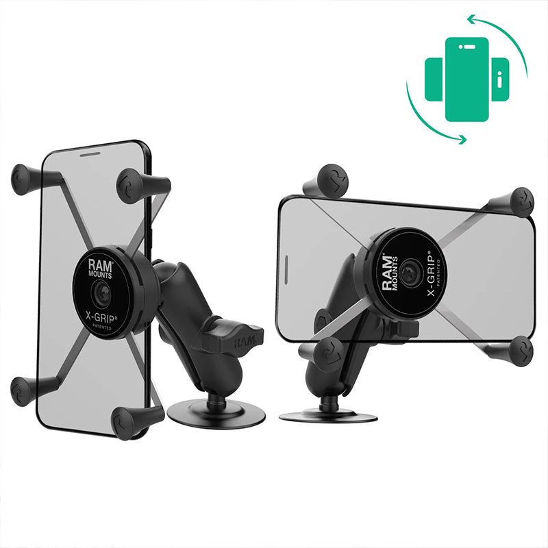 RAM Adhesive Flex Mount Universal Large Rotating X-Grip Large Phone Kit 1"