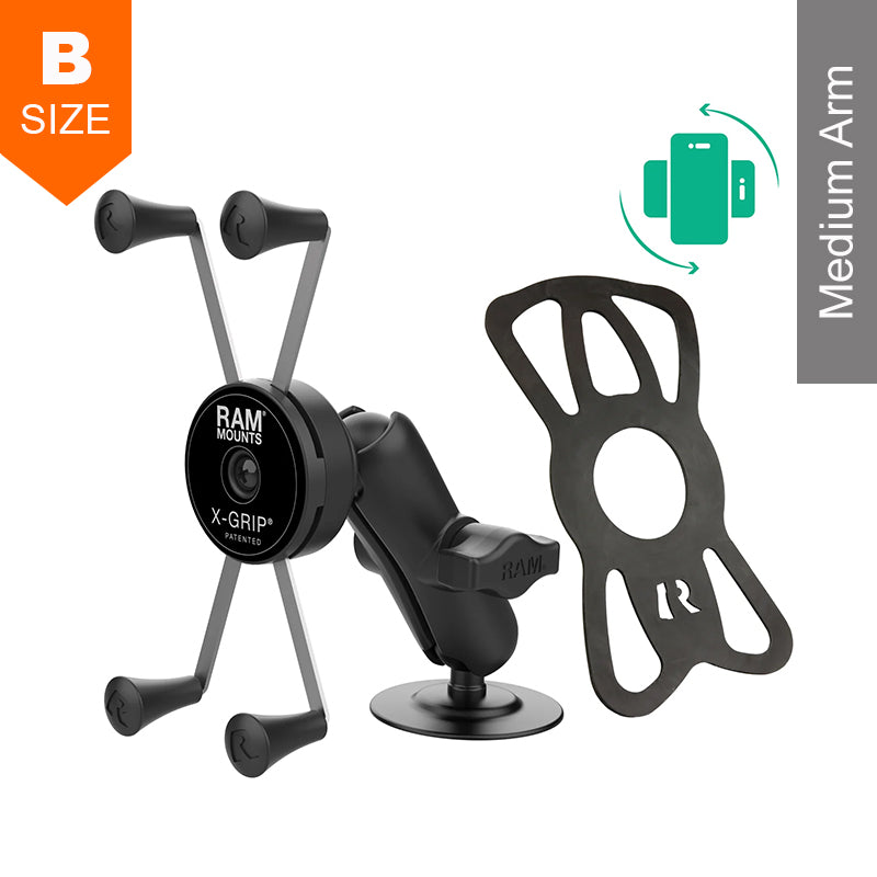 RAM Adhesive Flex Mount Universal Large Rotating X-Grip Large Phone Kit 1"