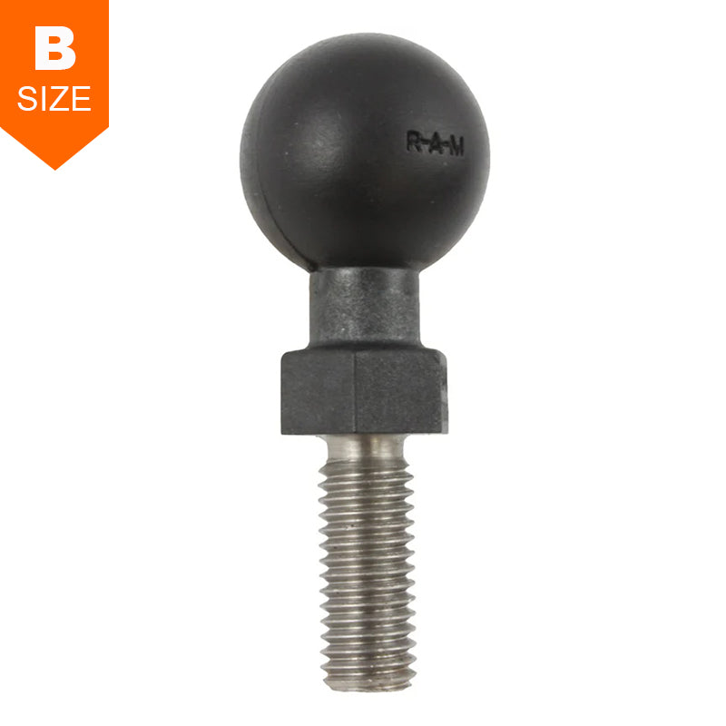 RAM Tough-Ball M10-1.5 x 25mm Threaded Stud 1" Ball