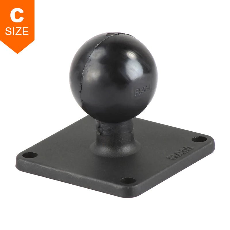 PROMOUNT-RAM 63mm Square Base with 50mm x 50mm 4-Hole Pattern 1.5" Ball-RAM-202U-2525