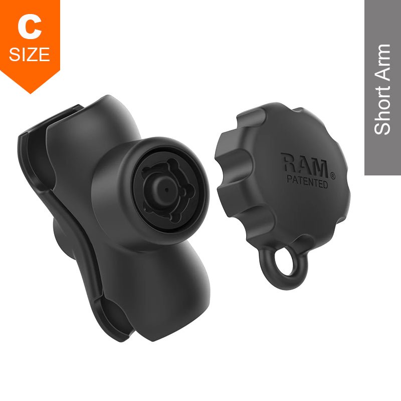 PROMOUNT-RAM Double Socket Arm 1.5" Balls-RAM-201-BS-KEY5U