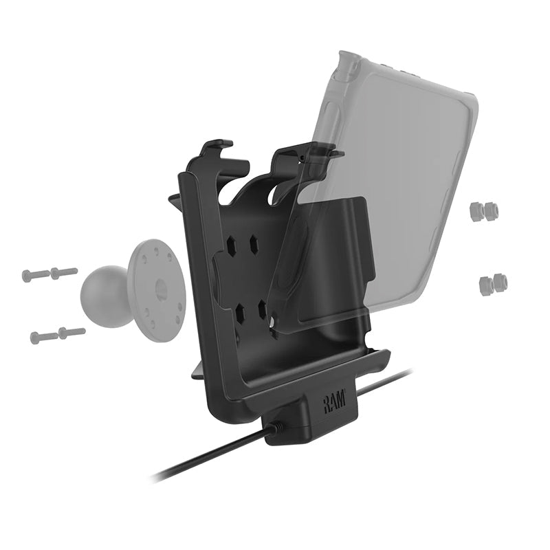 PROMOUNT-RAM EZ-Roll'r Dock USB-C Power & USB-A Data Samsung Tab Active5 & Active3-RAM-HOL-SAM60CP-1AU