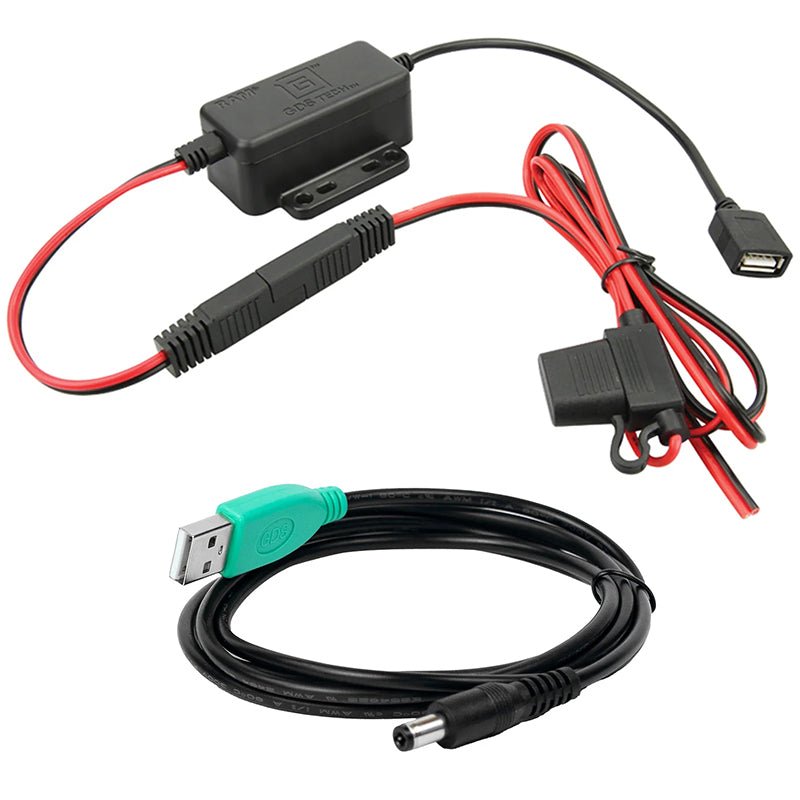 PROMOUNT-RAM GDS Modular 30-64V Hardwire Charger with USB-A to Male DC 5.5mm Cable-RAM-GDS-CHARGE-M55-V8BU