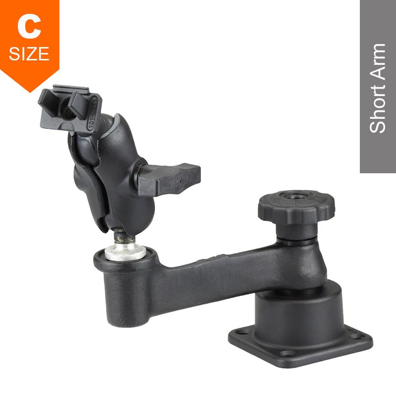 PROMOUNT-RAM Horizontal Swing Arm Kit with Quick Release Adapter for Lowrance Elite & Mark Series 1.5" Ball-RAM-109H-2B-B-LO11