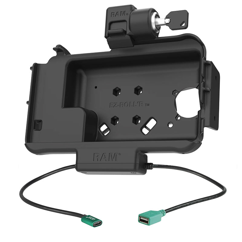 PROMOUNT-RAM Key Lock USB-C Power & USB-A Data Modular Dock for Samsung Tab Active5 & Active3-RAM-HOL-SAM58CPKLN-1AU