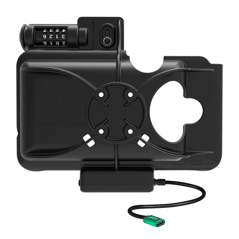 PROMOUNT-RAM Locking USB-C Powered Dock for Samsung Tab Active5 & Active3-RAM-HOL-SAM58CPKLU
