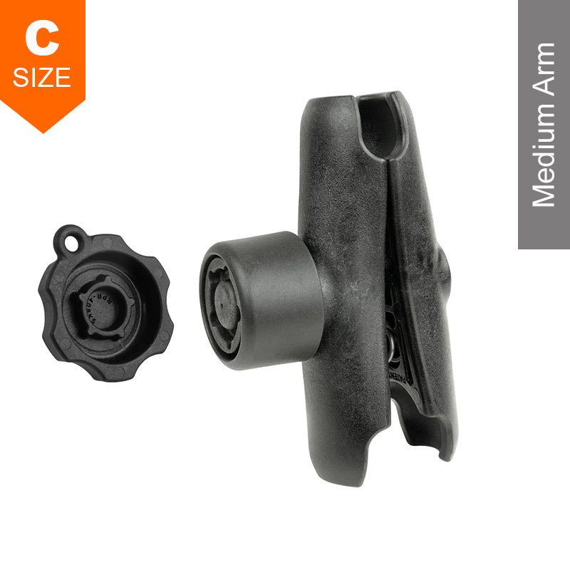 PROMOUNT-RAM Medium Double Socket Arm & 5-Pin Security Knob 1.5" Ball-RAP-201-S-KEY5U