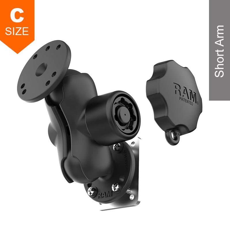 PROMOUNT-RAM Round Plate Dashboard Mount with Backing Plate Kit 1.5" Ball-RAM-101L-B-225B2U