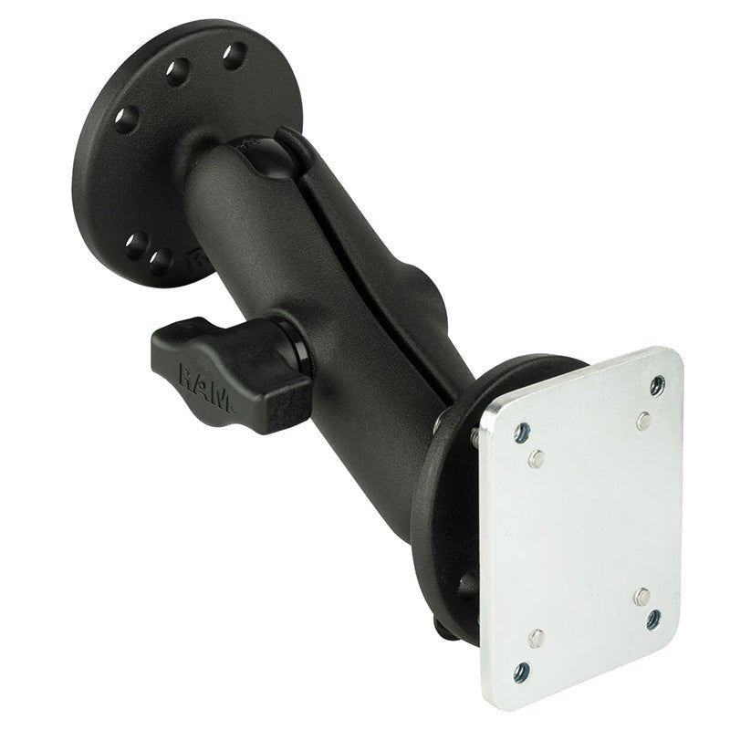 PROMOUNT-RAM Round Plate Medium Arm Dashboard Mount with Backing Plate Kit 1" Ball-RAM-B-101U-225B2