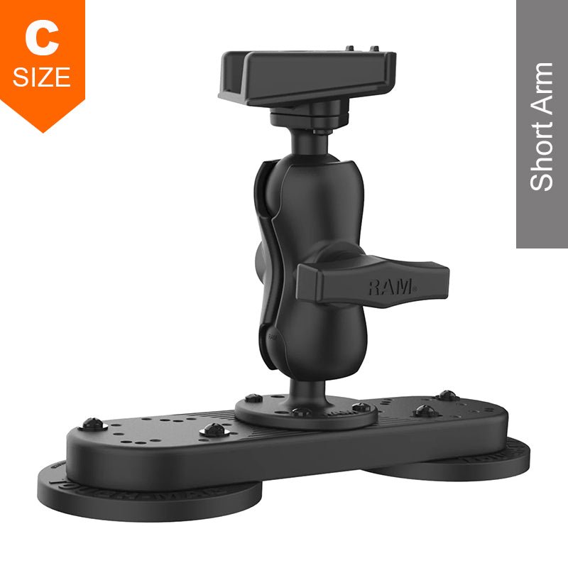 PROMOUNT-RAM Starlink Mini Heavy Duty Tough-Mag Dual Magnetic Short Arm Mount Kit 1.5" Ball-RAM-202-333-MAG88-B-STA1U