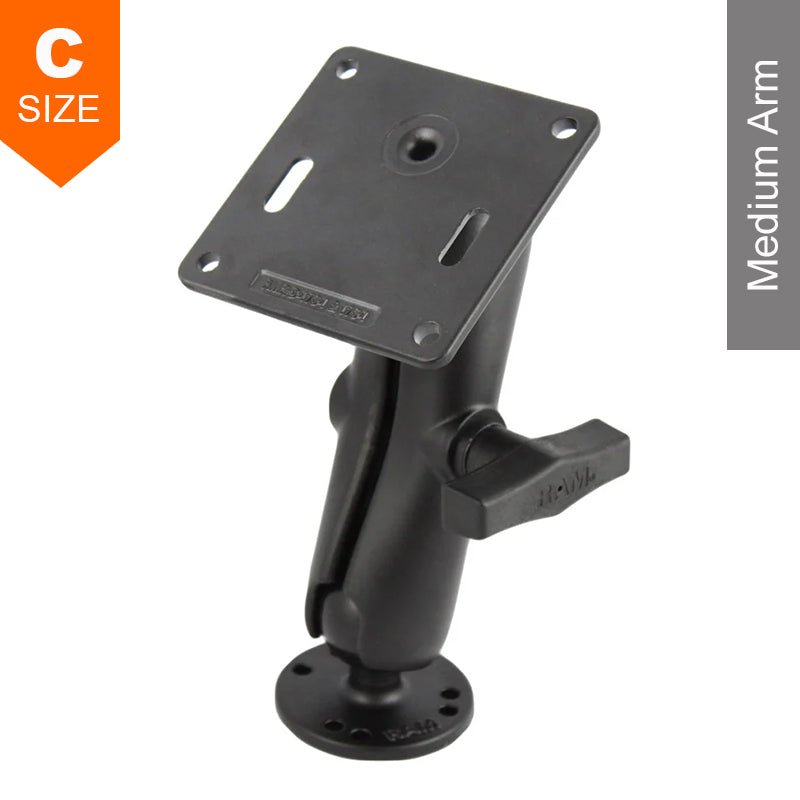PROMOUNT-RAM Surface Mount 75mm x 75mm VESA Plate Offset 1.5" Ball-RAM-101U-2461