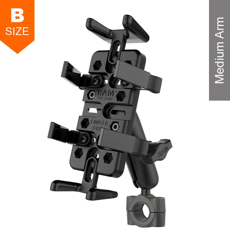 RAM Torque 19mm-25mm Handlebar Rail Finger-Grip Mount Kit 1