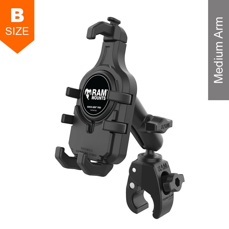 PROMOUNT-RAM Tough-Claw Medium Arm Quick-Grip Pro Phone Kit 1" Ball-RAM-B-400-PD5U
