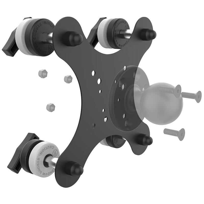PROMOUNT-RAM Tough-Mag 48mm 4-Point Pivoting Magnetic Mounting Base-RAM-MAG48-4S-PIV1U