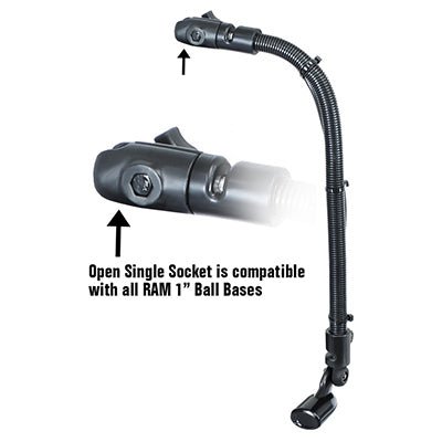 PROMOUNT - RAM Transducer Mount with 457mm Aluminium Rod &amp; Socket Arm 1" Ball - RAM - B - 316 - 18 - TRA1 - NB