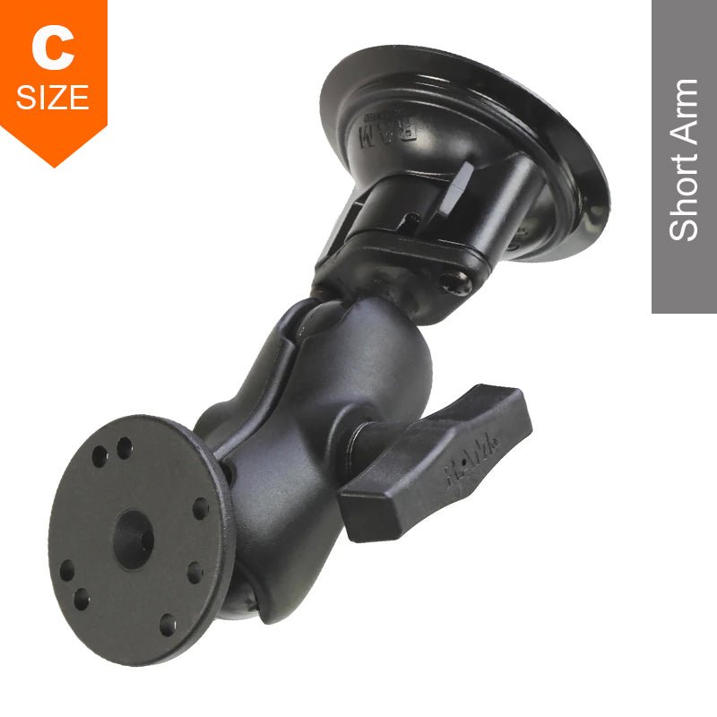 PROMOUNT-RAM Twist-Lock Suction Cup Round Plate Mount Kit 1.5" Ball-RAM-166-B-202U