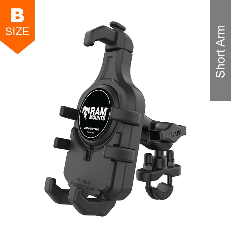 PROMOUNT-RAM U-Bolt Handlebar Rail Quick-Grip Pro Phone Holder Kit 1" Ball-RAM-B-149Z-A-PD5U