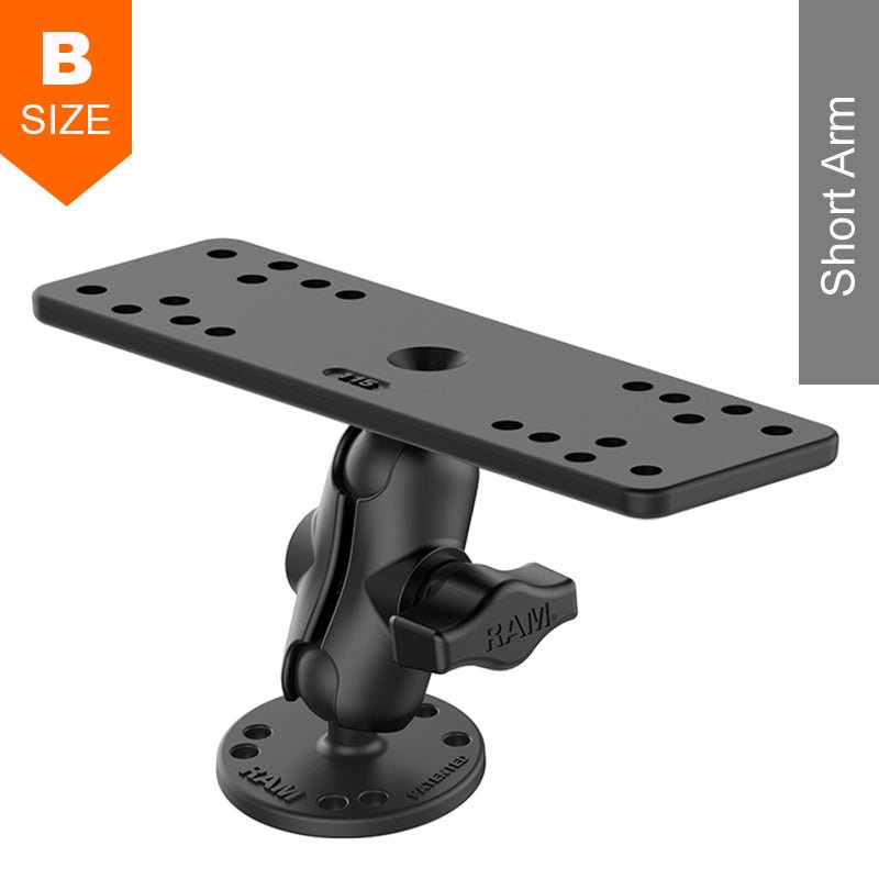 RAM Universal 159mm x 50mm Rectangular Base Mount Kit 1