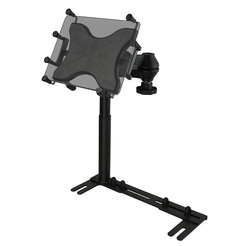 PROMOUNT-RAM X-Grip 12"-13" Tablet No-Drill Universal Seat Rail Mount Kit 1.5" Ball-RAM-VB-196-UN11